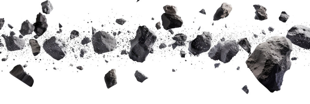 Asteroids in air, png, cutout, template, isolated transparent background