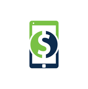 Mobile Pay Logo Template Design. Mobile money logo vector template