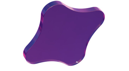Abstract colored glass 3d holographic shape - 764260547