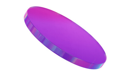 Abstract colored glass 3d holographic shape - 764260575
