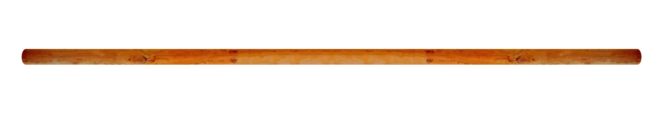 Foto auf Leinwand Long horizontal wooden pole on isolated transparent background © Gold Picture