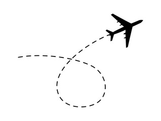 plane route trip line