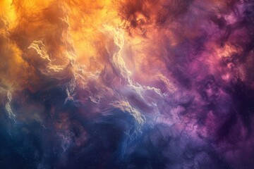 Cosmos abstract background features a colorful and dreamy depiction of a galaxy nebula - obrazy, fototapety, plakaty