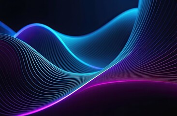 Background of dynamic floating glowing curve lines. Futuristic technology concept.