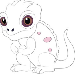chameleon coloring page for kid