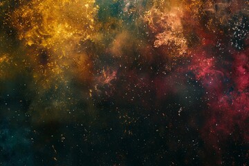 Fototapeta na wymiar Cosmos abstract background features a colorful and dreamy depiction of a galaxy nebula