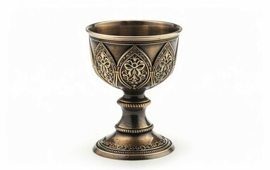 Sacred Chalice Symbol of the Last Suppe Isolated on White Background.