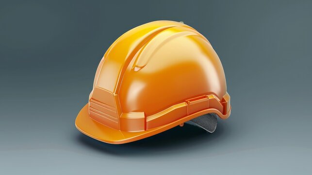 A 3D vector icon featuring a safety helmet, meticulously designed for web design purposes