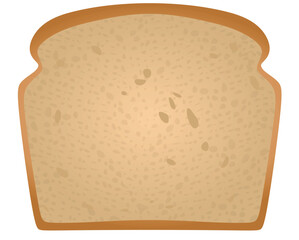 White toast bread. vector illustration