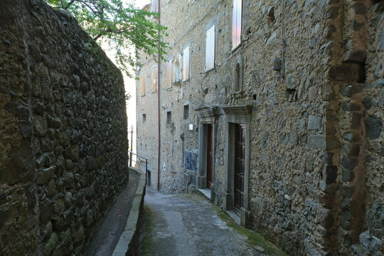 Il villaggio di Groppo nel comune di Sesta Godano in provincia di La Spezia, Liguria, Italia.