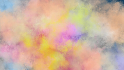Fototapeta premium Abstract watercolor texture on multicolor background. Rainbow colors watercolor background 