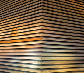 Closeup of a Wooden Plank Corner.