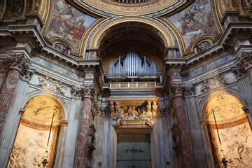 Interior of Church Sant'Agnese in Agone at Piazza Navona in Rome, Italy	
