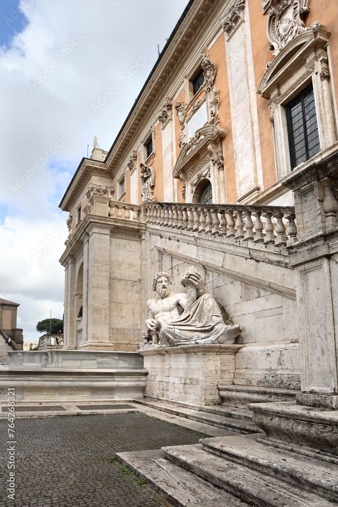 Wall mural Palazzo Senatorio at Capitol Square in Rome, Italy	
