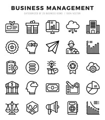 Business Management icons set for website and mobile site and apps.