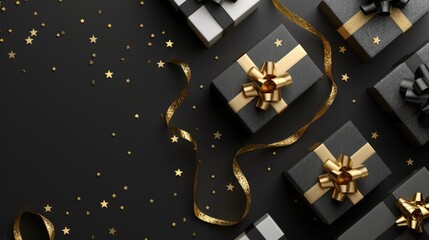 exclusive discount offers, featuring elegant black, white, and gold tones, accompanied by enticing rewards and gift coupons.