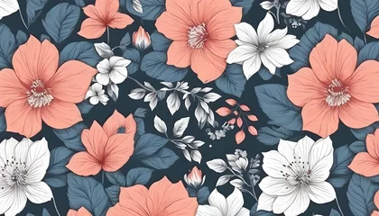 Zelfklevend Fotobehang seamless floral background © Muhammad