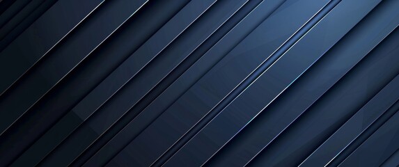 Obraz premium Abstract dark blue geometric background with diagonal stripes of textured metal and rough concrete for corporate design, web banner or presentation cover template