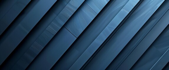 Abstract dark blue geometric background with diagonal stripes of textured metal and rough concrete for corporate design, web banner or presentation cover template