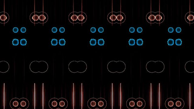 Beautiful videos that glow, shine brightly that regulate subtle movements with colorful stripes on a black background