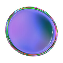 3d hologram abstract glass shape - 764272520