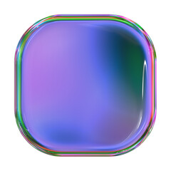 3d hologram abstract glass shape - 764272543