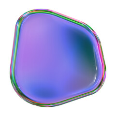 3d hologram abstract glass shape - 764272561