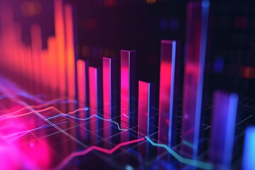 A detailed view of a bar chart displayed on a computer screen, highlighting the visual representation of data, A bar chart showing net revenue from various trading platforms, AI Generated