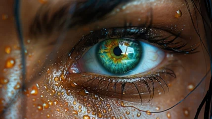 Tuinposter Close up of an eye © Renato