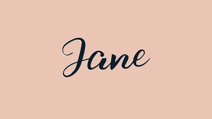text illustration with the text "Jane"
