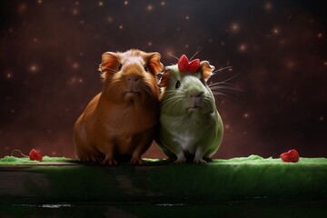 Two small guinea pigs from my powder,