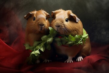 Two small guinea pigs from my powder,