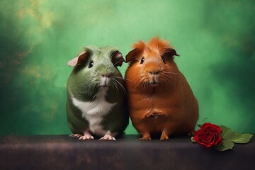 Two small guinea pigs from my powder,