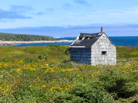 Old Hut Near the Ocean