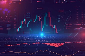 A computer screen showing a detailed chart, with various data points and trends represented, A detailed infographic describing day trading strategies, AI Generated