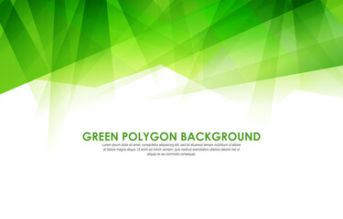 green and white polygon background with gradient color