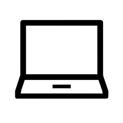 Laptop icon vector graphic element symbol illustration on a Transparent Background