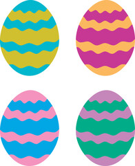 Easter egg vector Easter illustration with colorful chocolate eggs for designs