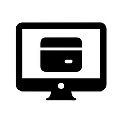 Online business transaction and shop icon vector elemant illustration