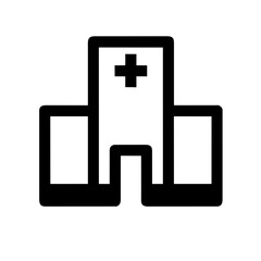healthcare  facilities Hospital clinic building symbol icon vector graphic
