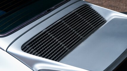 Engine cover on a car