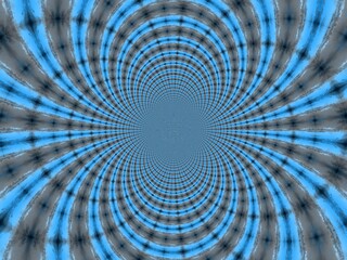 Fototapeta premium Background with effect of rays in motion, lines curves, bends, lights, infinity and depth in blue and grey colors - abstract graphic. Topics: wallpaper, abstraction, pattern, texture, art computer