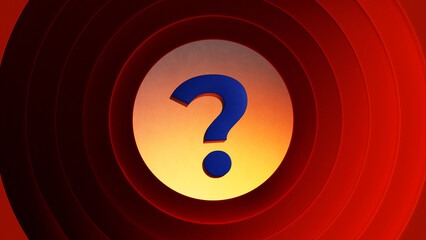 red question mark background