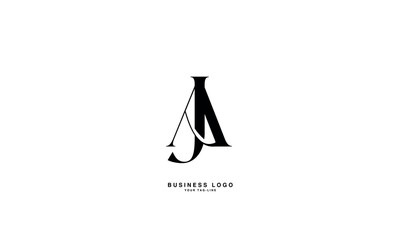JA, AJ,, J, A, Abstract Letters Logo Monogram