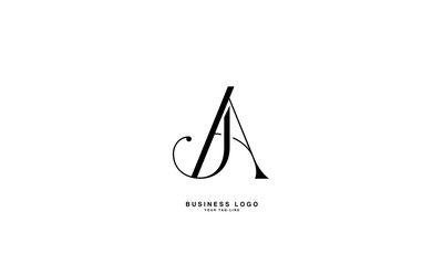 JA, AJ,, J, A, Abstract Letters Logo Monogram