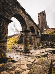 Archways and Pigeon Tower at Rivington Pike in Lancashire, England 
