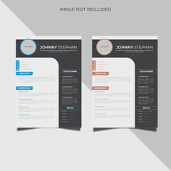 Creative Modern resume and Vector Template for job application, Minimalist resume design.