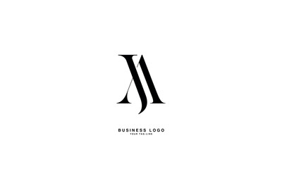 JA, AJ,, J, A, Abstract Letters Logo Monogram