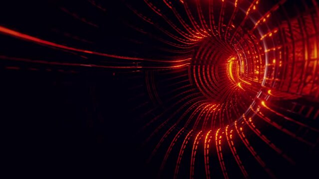 Red Tunnel Background 4K