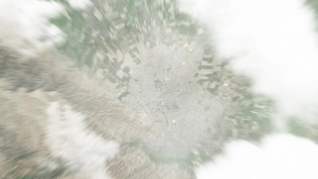 Earth zoom in from space to Jizzakh, Uzbekistan. Followed by zoom out through clouds and atmosphere into space. Satellite view. Travel intro. Images from NASA
